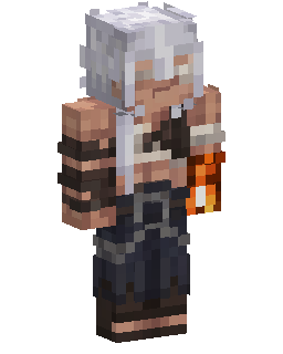 Skin Minecraft White Haired Dark Warrior