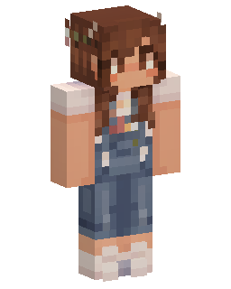 Brown Haired Overalls Girl Minecraft skin