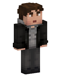 Brown Hair Dark Jacket Minecraft skin