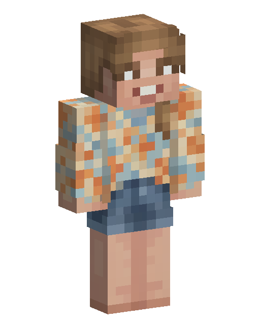 Minecraft-Skin Floral Shirt Girl