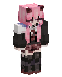 Skin Minecraft Pink Haired Cat Ear Girl