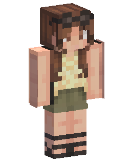 Girl In Green Apron Minecraft 스킨