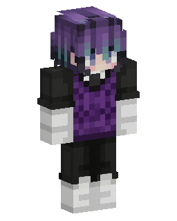 Purple Hair Anime Girl Minecraft skin