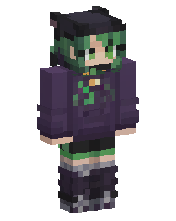 Skin Minecraft Green Haired Witch Girl