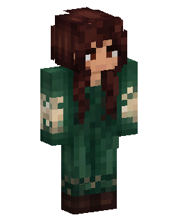Green Robed Forest Girl Minecraft skin