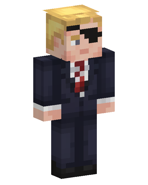 Skin Minecraft Blond Suit Agent