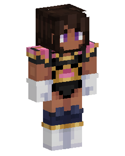 Skin Minecraft Gold Armored Anime Girl