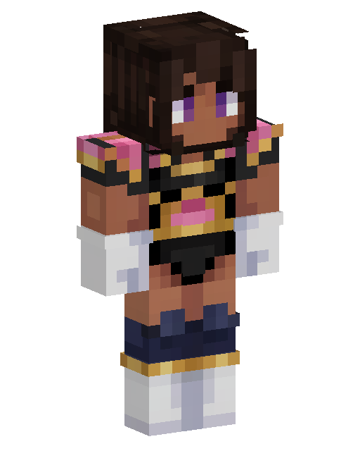 Gold Armored Anime Girl Minecraft skin
