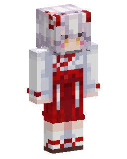 Red And White Anime Girl のMinecraftスキン