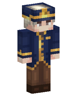 Navy Officer In Gold Trim Minecraft-Skin