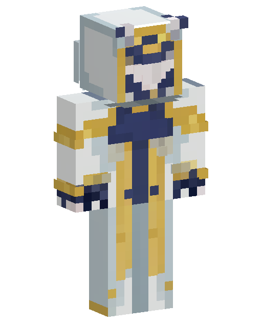 White Gold Armored Knight Minecraft skin