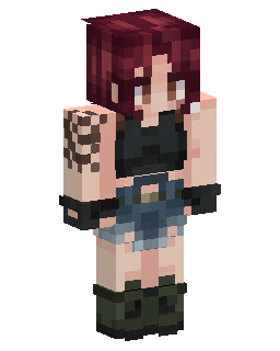 Revy from Black Legoon Minecraft skin