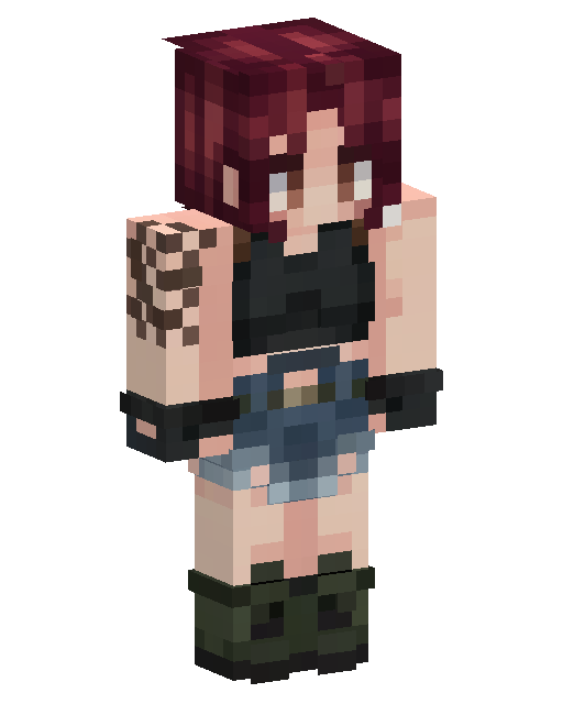 Revy from Black Legoon Minecraft skin