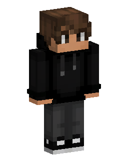 Black Hoodie Gamer Minecraft-Skin