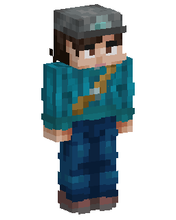 Blue Jacket Character Minecraft-Skin