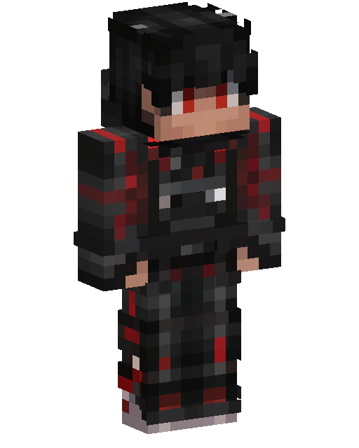 Black Red Punk Boy Minecraft 皮肤