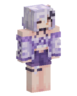 Skin Minecraft Lavender Anime Girl Outfit