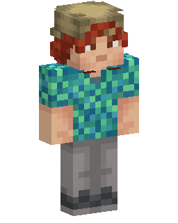 Teal Shirt Boy Minecraft skin