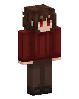 Скін Minecraft Brown Hair Red Sweater