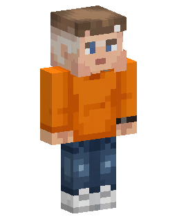 Orange Hoodie Gamer Minecraft skin