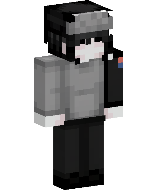 Skin Minecraft Gray Hoodie Boy