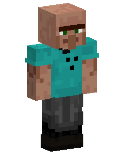 Skin Minecraft Villager with Steve Shirt