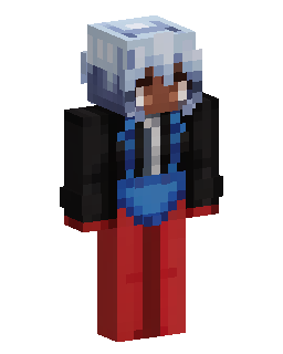 Skin Minecraft Silver Hair Suit Character