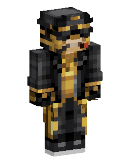 Black And Gold Uniform Officer Minecraft skin