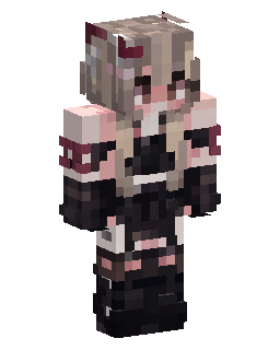 Pink Striped Gothic Girl Minecraft skin