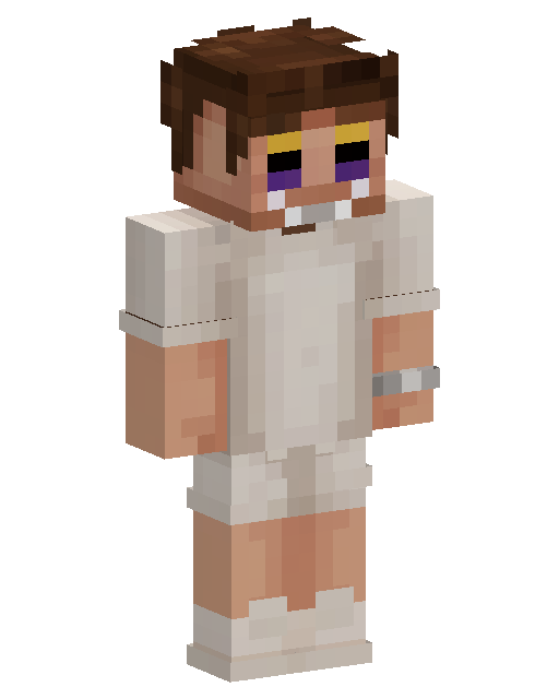 Minecraft-Skin Brown Haired Boy In White Tee
