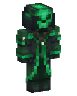Glowing Green Skull Warrior のMinecraftスキン