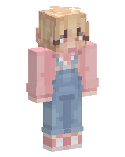 Skin Minecraft Pink Overall Girl