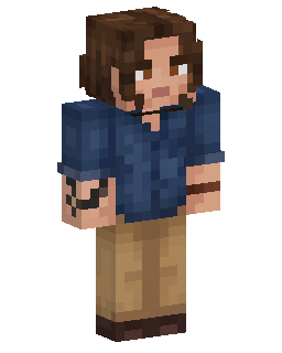 Brown Haired Blue Jacket のMinecraftスキン