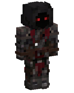 Red Eyed Armored Warrior Minecraft skin
