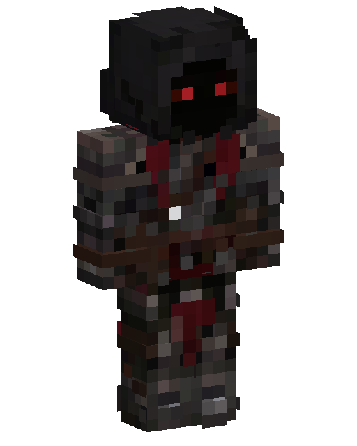Skin do Minecraftu Red Eyed Armored Warrior