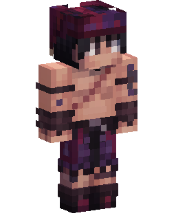 Skin Minecraft Purple Haired Streetwear Girl