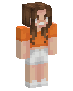 Orange Hoodie Girl Minecraft 스킨