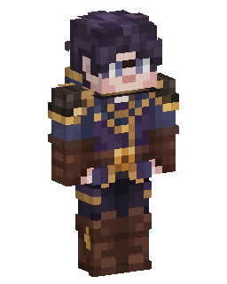 Purple Haired Gold Trim Mage Minecraft-Skin