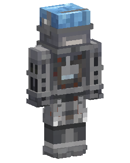 Skin Minecraft Blue Armored Robot