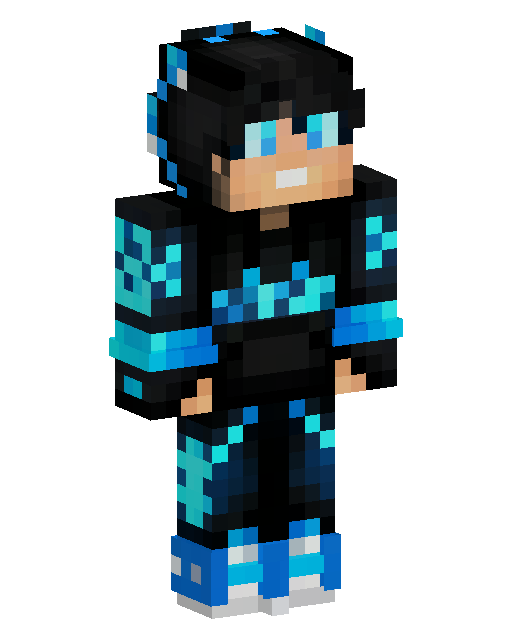Cyan Techwear Boy Minecraft skin