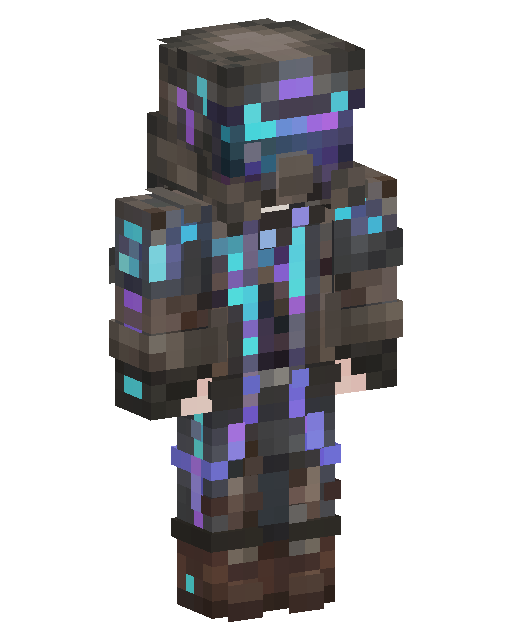 Neon Circuit Armor Warrior Minecraft 皮肤