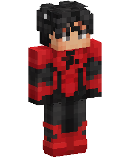 Red Black Armored Hero Minecraft skin