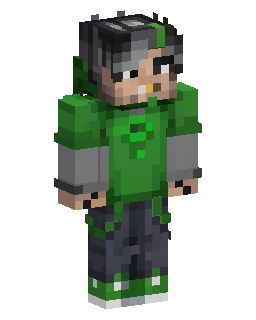 Green Hoodie Gamer Minecraft-Skin