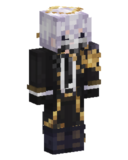 Skin Minecraft Silver Haired Gold Trim Knight