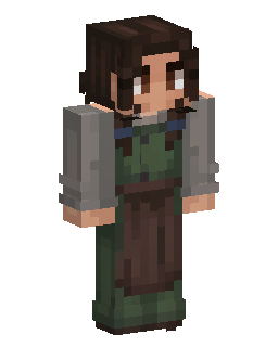 Brown Haired Overall Farmer Minecraft skin