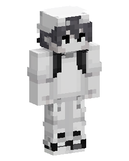Monochrome Hoodie Anime Girl 的 Minecraft 皮肤