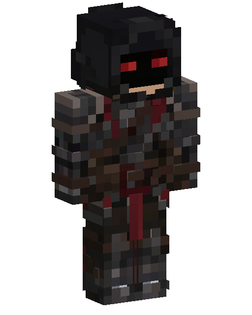 Skin do Minecraftu Red Eyed Armored Warrior
