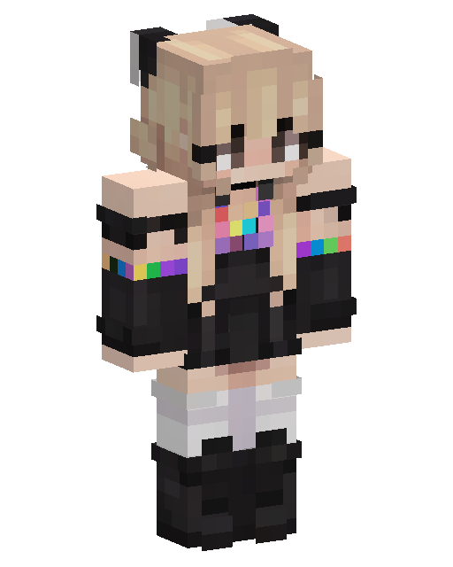 Rainbow girl Minecraft skin