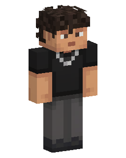 Black Shirt Casual Boy Minecraft skin