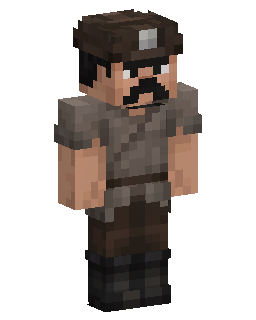 Bearded Gray Scout Minecraft skin